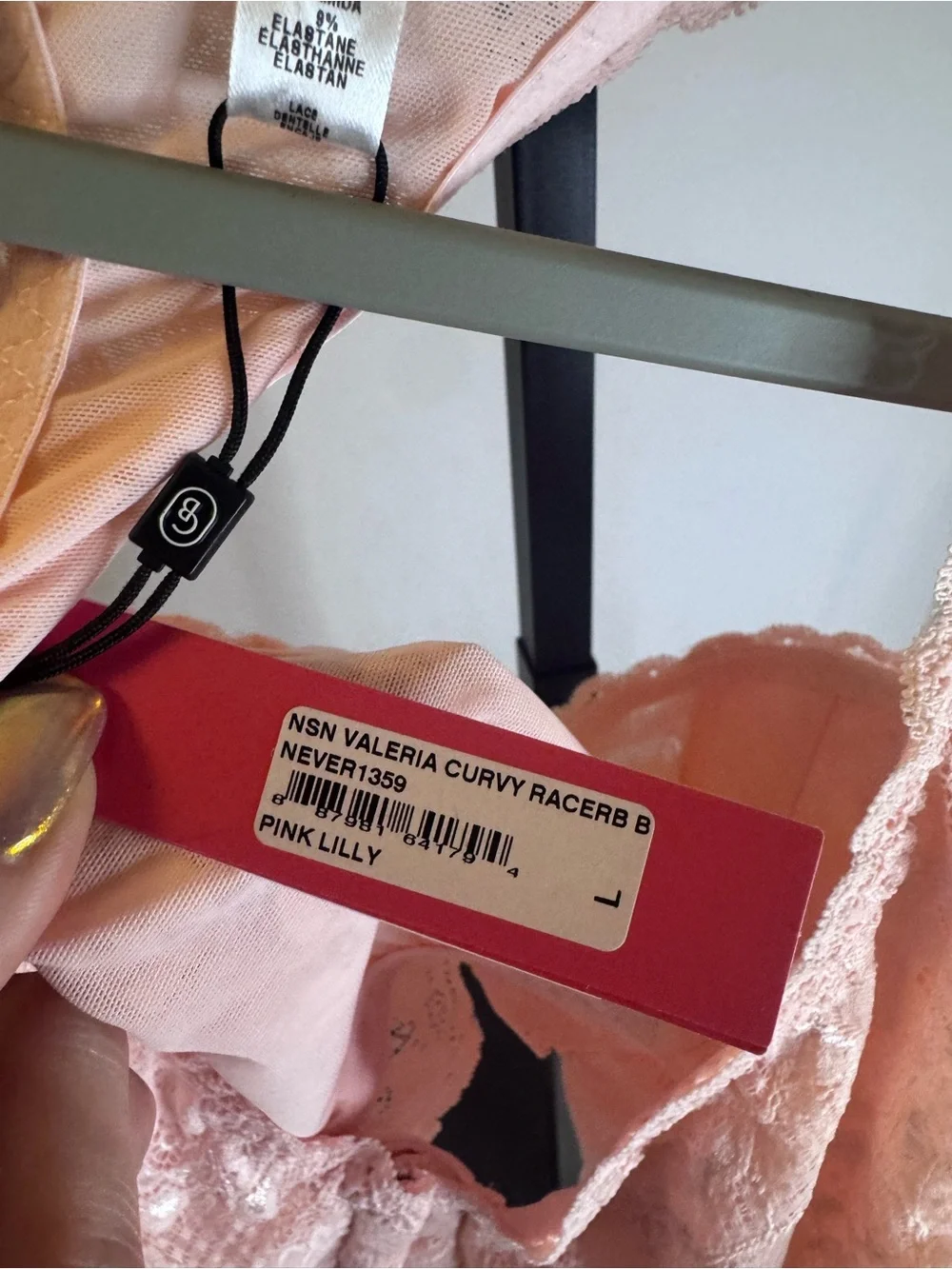 Cosabella Pink Lace Bralette - Soft Women's Intimates Front Clips Curvy L